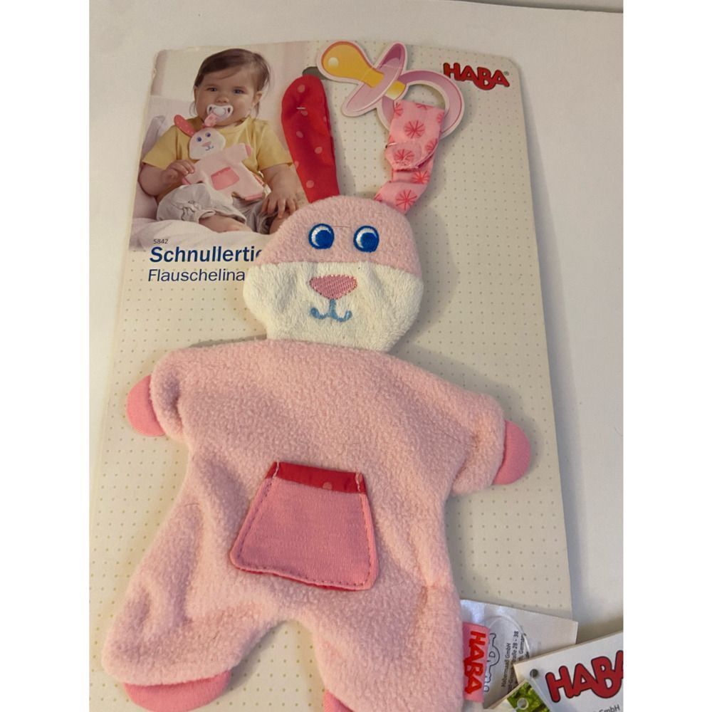 New Hana‎ pink rabbit pacifier holder